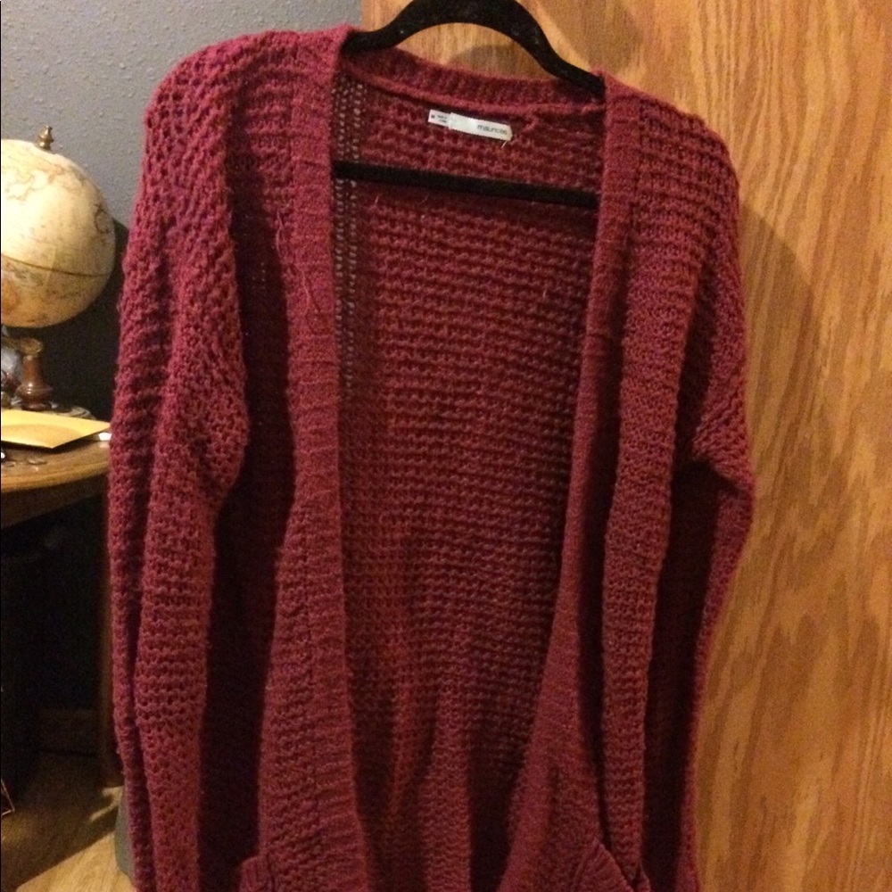 Maroon cardigan